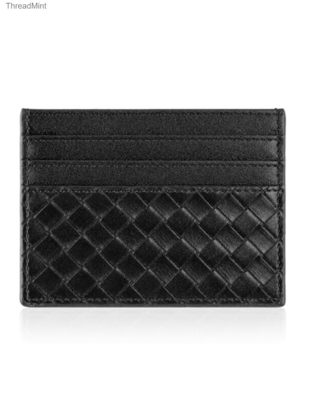 Slim Leather PVC Card Holder Wallet 6 Card Slots Minimalist